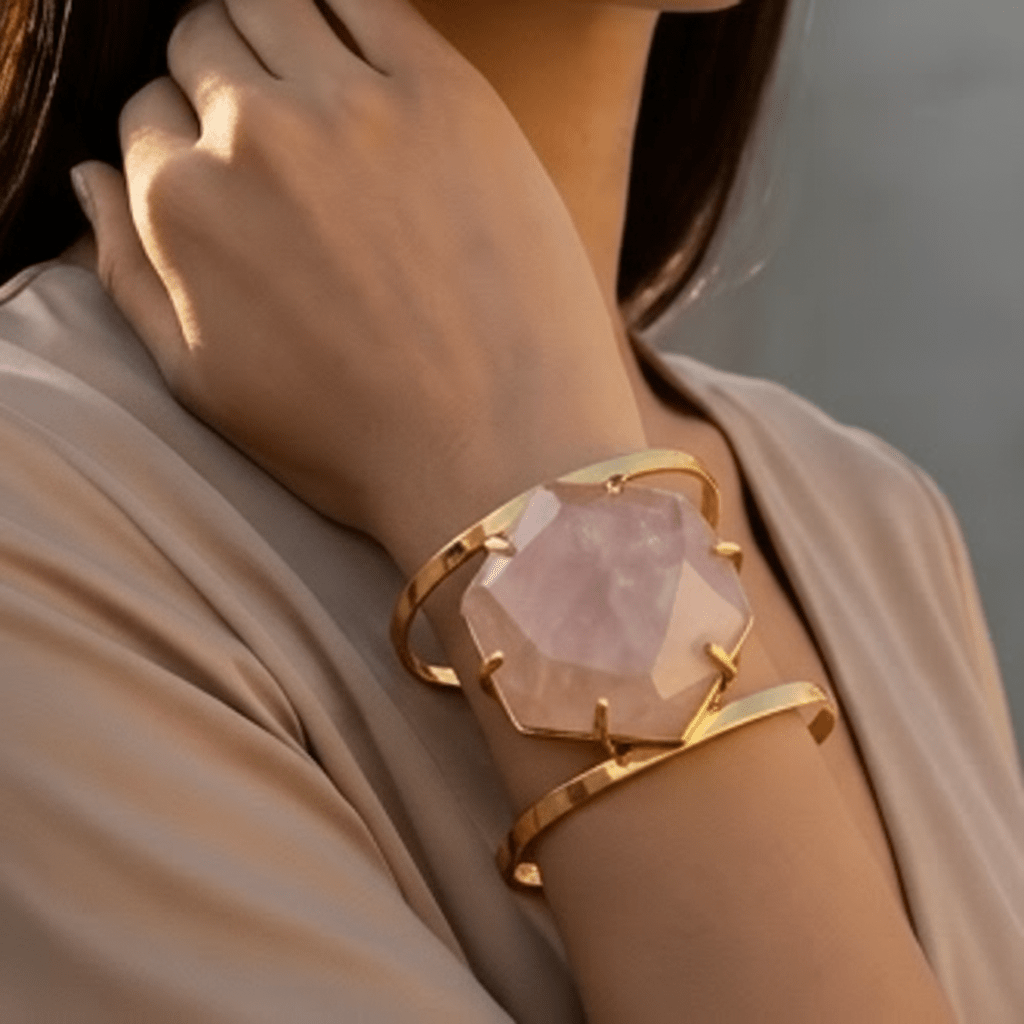 Bracelet with Rose Quartz